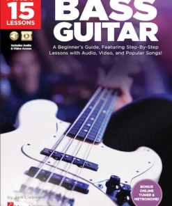 Crescendo Music FIRST 15 LESSONS BASS GUITAR BK/OLM