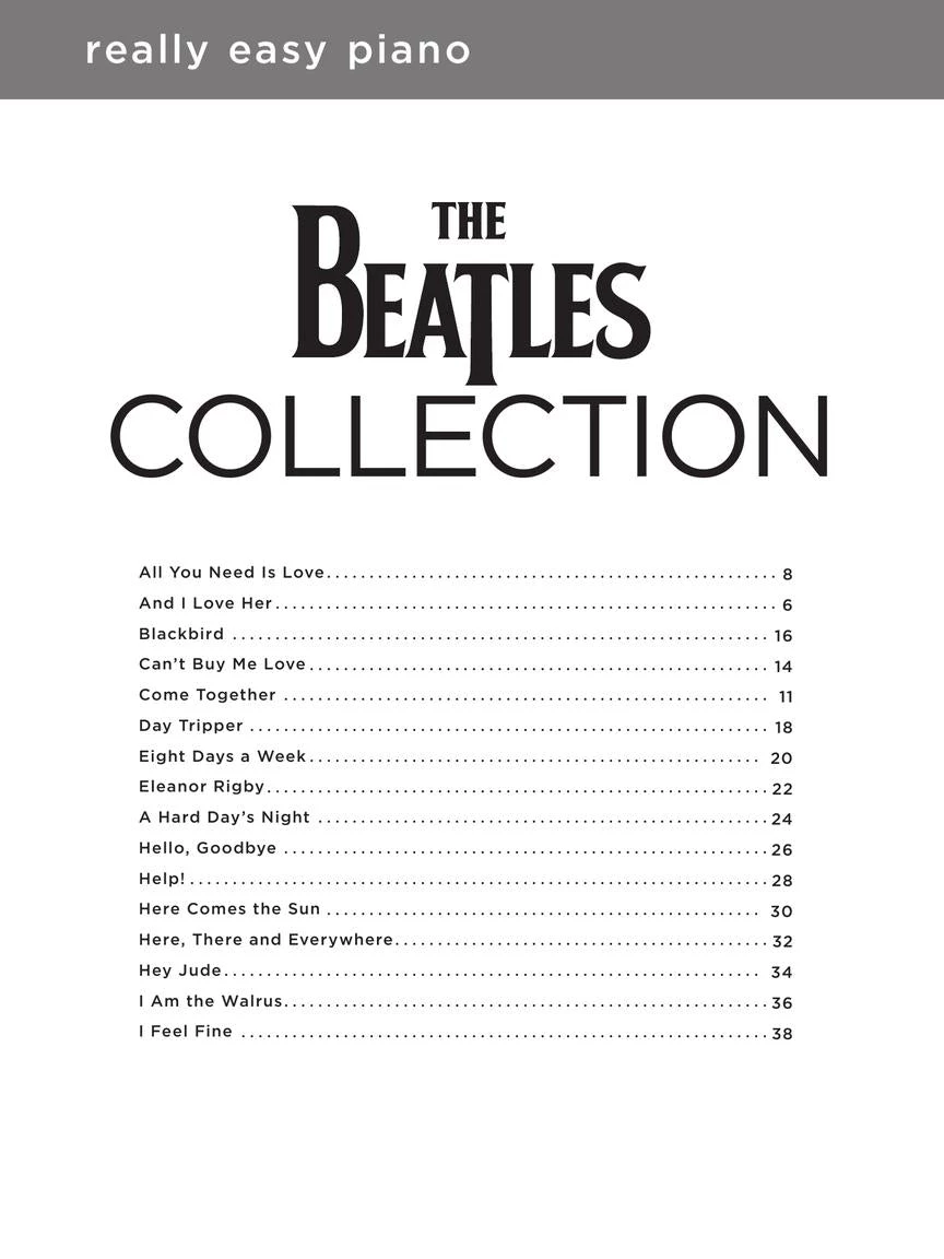 Hal Leonard Manuscript Really Easy Piano - The Beatles Collection 4 Hal Leonard Manuscript Really Easy Piano - The Beatles Collection