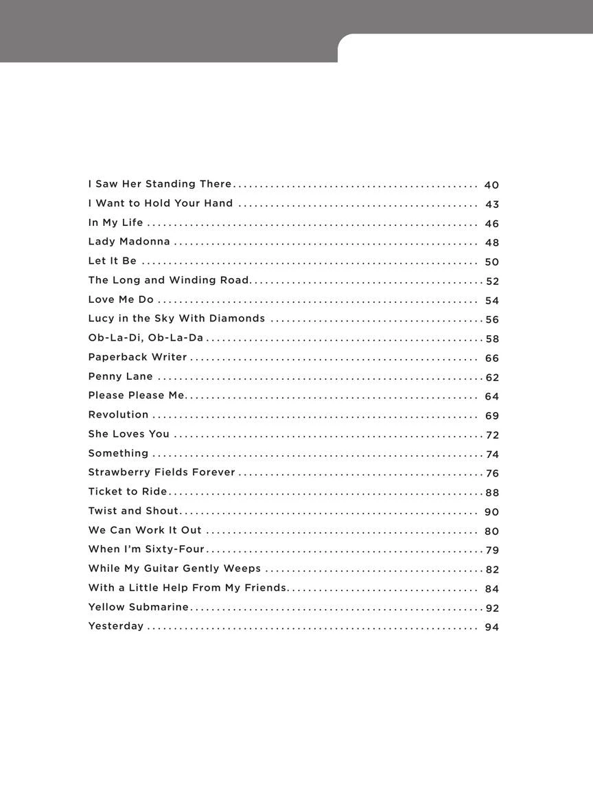 Hal Leonard Manuscript Really Easy Piano - The Beatles Collection 5 Hal Leonard Manuscript Really Easy Piano - The Beatles Collection
