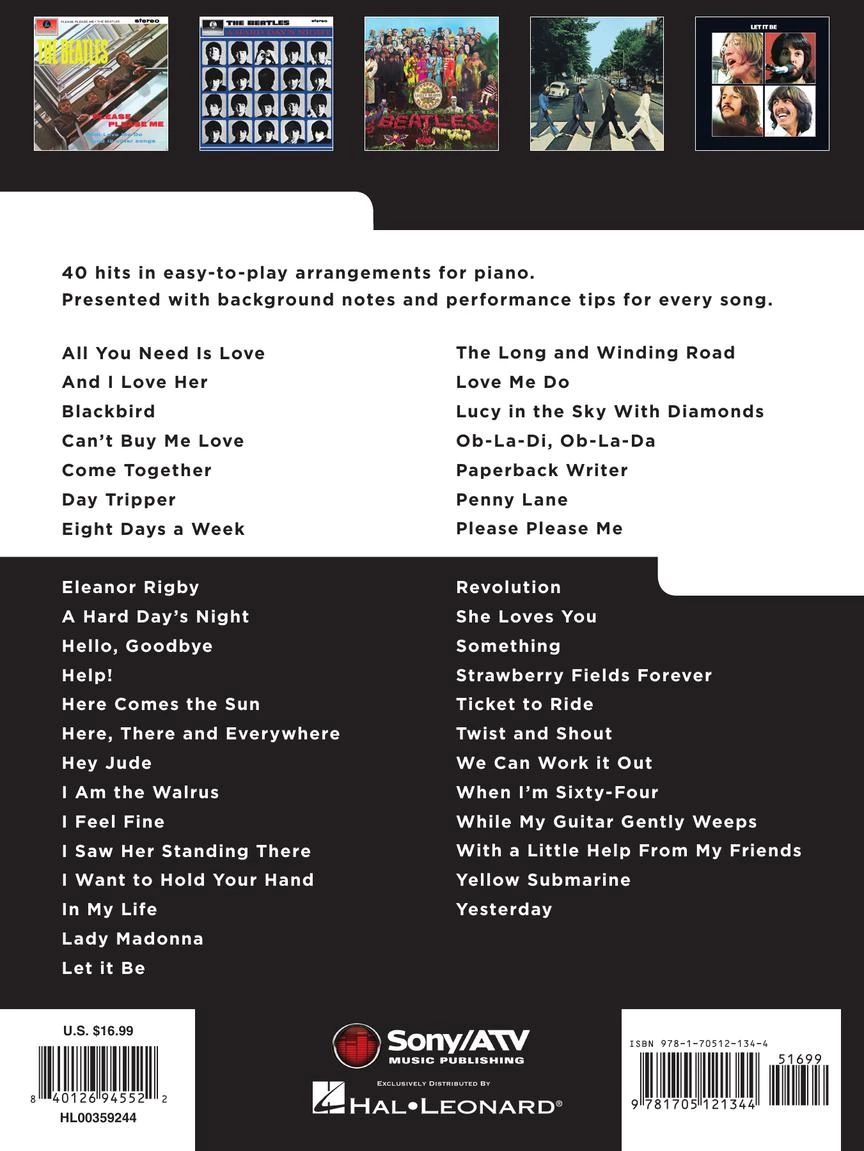 Hal Leonard Manuscript Really Easy Piano - The Beatles Collection 7 Hal Leonard Manuscript Really Easy Piano - The Beatles Collection