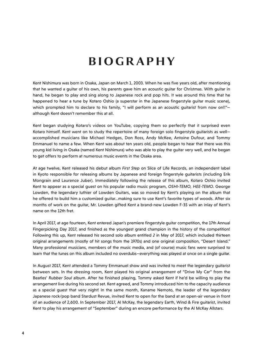 Hal Leonard Kent Nishimura's Fingerstyle Solo Guitar Songs Manuscript 5 Hal Leonard Kent Nishimura's Fingerstyle Solo Guitar Songs Manuscript