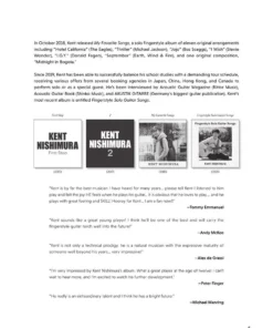 Hal Leonard Kent Nishimura's Fingerstyle Solo Guitar Songs Manuscript 10 Hal Leonard Kent Nishimura's Fingerstyle Solo Guitar Songs Manuscript