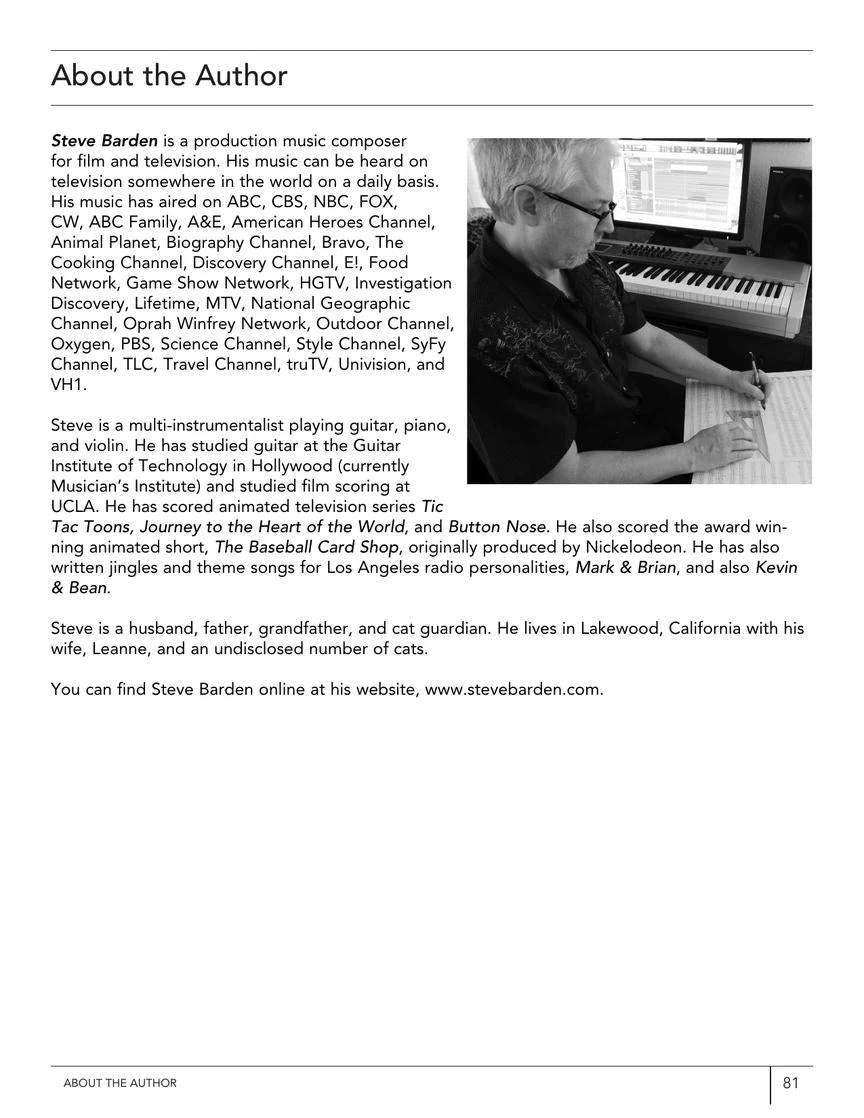 Hal Leonard Deconstructing Production Music For TV Manuscript 7 Hal Leonard Deconstructing Production Music For TV Manuscript