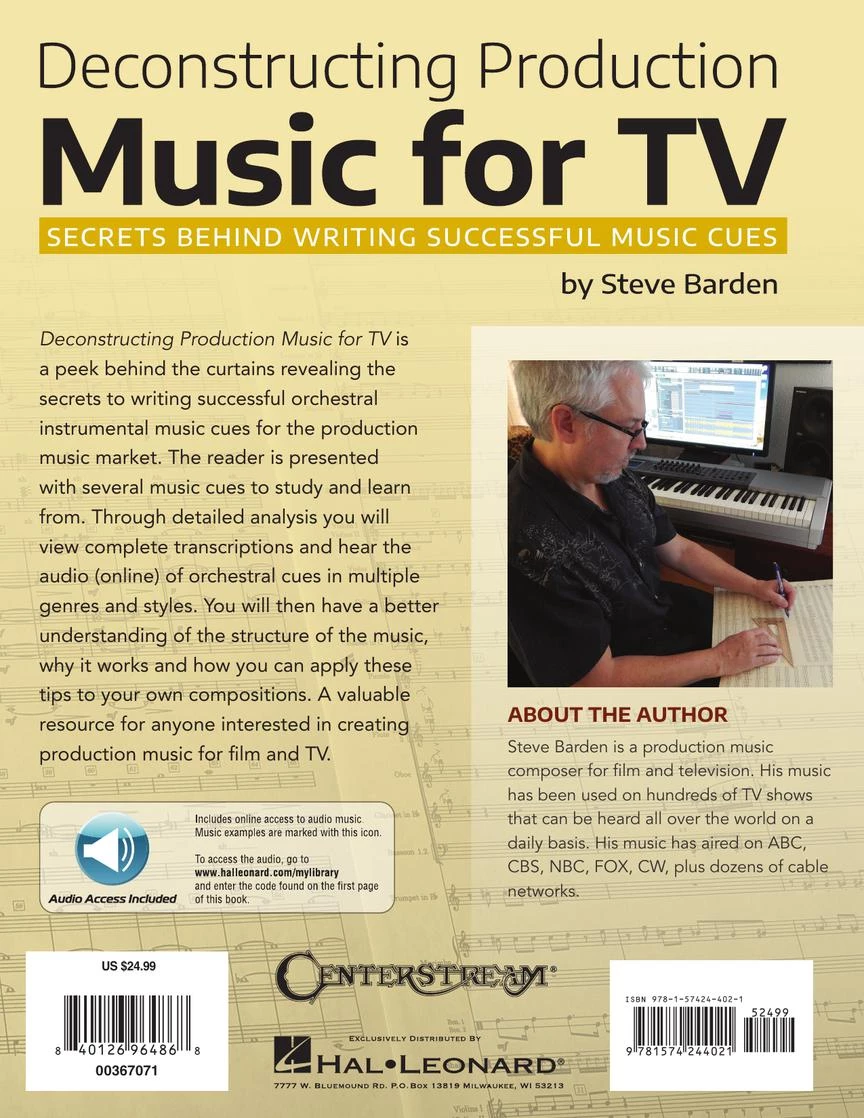 Hal Leonard Deconstructing Production Music For TV Manuscript 8 Hal Leonard Deconstructing Production Music For TV Manuscript