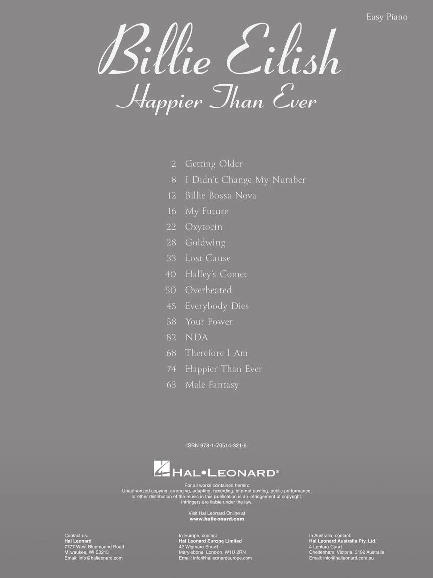 Crescendo Music Manuscript Billie Eilish - Happier Than Ever Easy Piano 4 Crescendo Music Manuscript Billie Eilish - Happier Than Ever Easy Piano