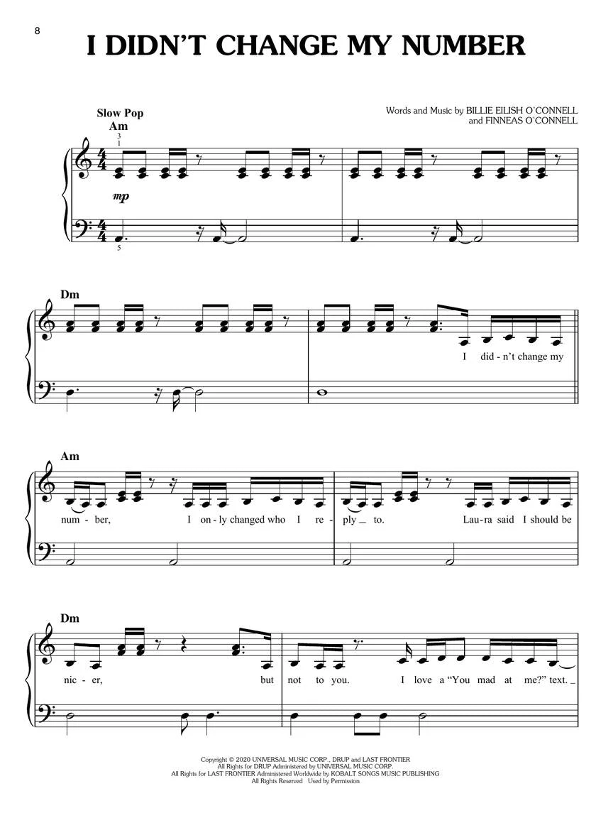 Crescendo Music Manuscript Billie Eilish - Happier Than Ever Easy Piano 5 Crescendo Music Manuscript Billie Eilish - Happier Than Ever Easy Piano