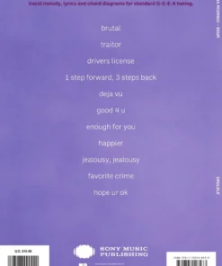 Hal Leonard Manuscript Olivia Rodrigo - Sour (Ukulele)