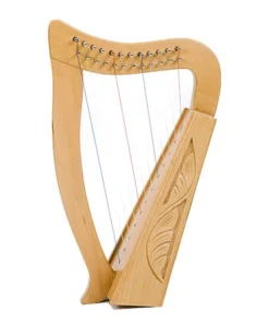 Crescendo Music Western Australia Folk & Native Baby Harp 12 String Carved Beechwood With Bag