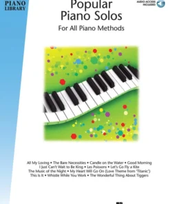 Crescendo Music Hal Leonard HLSPL Popular Piano Solos With Audio Access Manuscript
