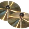 Crescendo Music Percussion Pair Of 5 Inch Brass Cymbals With Wooden Knobs