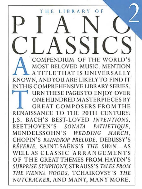 Crescendo Music The Library Of Piano Classics 2 - Piano Solo Manuscript 3 Crescendo Music The Library Of Piano Classics 2 - Piano Solo Manuscript