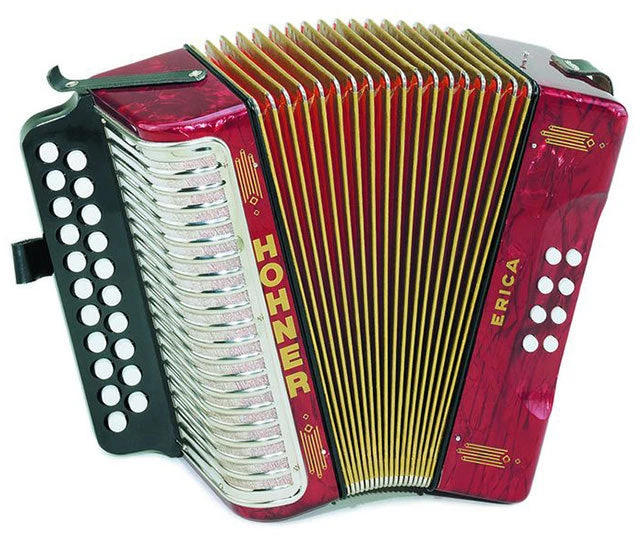 Hohner Erica D/G Diatonic Accordion Folk & Native 3 Hohner Erica D/G Diatonic Accordion Folk & Native