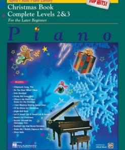 Crescendo Music Manuscript Alfred's Basic Piano Library Top Hits! Christmas Complete Book 2 & 3