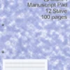 Crescendo Music Mark 1 Manuscript Pad 12 Stave 100 Pages