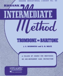 Crescendo Music Manuscript Rubank Intermediate Method - Trombone Or Baritone