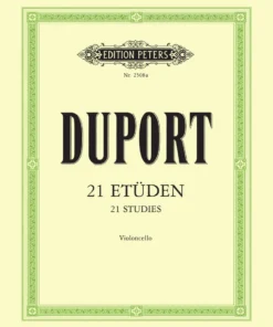 Hal Leonard Duport - 21 Studies For Cello Edition Peters Manuscript