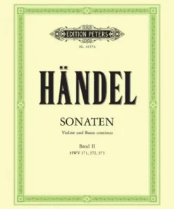 Crescendo Music Handel Sonatas Book 2 Peters Edition