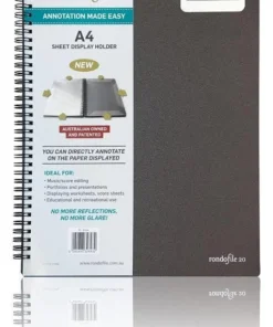 Crescendo Music Manuscript Rondofile 20P - A4 Music Folder Black