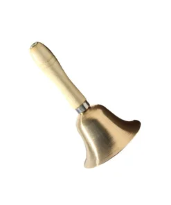 Crescendo Music Percussion QEP Music Brass Hand Bell With Wooden Handle SMALL