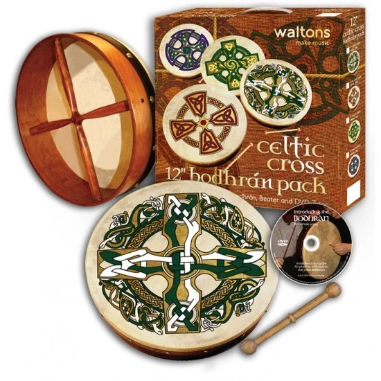 Crescendo Music Waltons 12" Bodhran (Irish Drum) Pack Percussion 3 Crescendo Music Waltons 12" Bodhran (Irish Drum) Pack Percussion