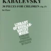 Crescendo Music Kabalevsky 30 Pieces For Children Op. 27 Manuscript