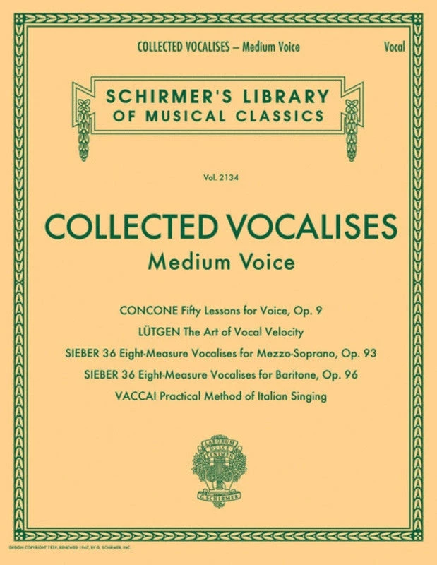 Hal Leonard Collected Vocalises Medium Voice Manuscript 3 Hal Leonard Collected Vocalises Medium Voice Manuscript