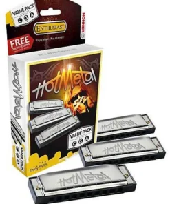 Hohner Hot Metal 3-Pce Harmonica Value Pack In The Keys C, G, A Folk & Native
