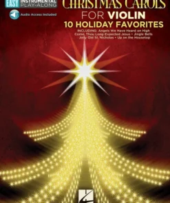Crescendo Music Christmas Carols For Violin Play-Along Book Manuscript