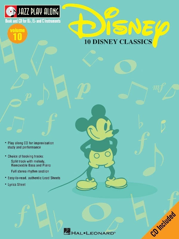 Crescendo Music Manuscript Disney Jazz Play Along Vol 10 Bk/CD 3 Crescendo Music Manuscript Disney Jazz Play Along Vol 10 Bk/CD