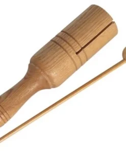 Crescendo Music Percussion Single Hand Held Wood 7 1/2 Inch Tone Block With Mallet