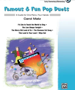 Crescendo Music Manuscript Famous And Fun Pop Duets For One Piano By Carol Matz