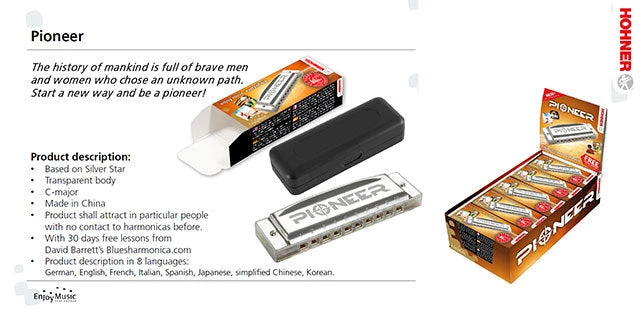 Folk & Native Hohner Pioneer Harps Counter Display Box Of 10 In The Key Of C 5 Folk & Native Hohner Pioneer Harps Counter Display Box Of 10 In The Key Of C