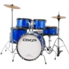 Crescendo Music DXP Junior Plus Series 5 Piece Drum Kit In Metallic Blue 2 Crescendo Music DXP Junior Plus Series 5 Piece Drum Kit In Metallic Blue