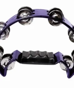 Crescendo Music Half Moon Tambourine With 16 Pairs Of Jingles (3 Colours) Percussion