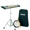 Crescendo Music Percussion Peace Bell Kit With 30-Note Glockenspiel, Stand, Mallets, Sticks, Practice Pad & Carrybag