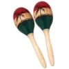 Crescendo Music Wooden Maracas With Tropical Design Percussion 2 Crescendo Music Wooden Maracas With Tropical Design Percussion