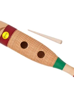 Crescendo Music Mano Percussion Large Fish Guiro Wood 16 Inch With Stick