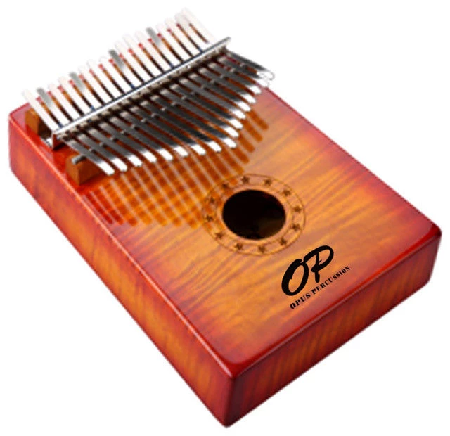 Opus Percussion 17-Key Curly Maple Kalimba In Sunburst Gloss 3 Opus Percussion 17-Key Curly Maple Kalimba In Sunburst Gloss