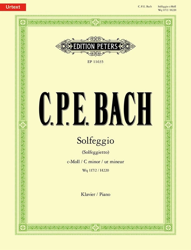 Hal Leonard BACH Solfeggio (Solfeggietto) In C Minor Wq 117/2 / H220 3 Hal Leonard BACH Solfeggio (Solfeggietto) In C Minor Wq 117/2 / H220