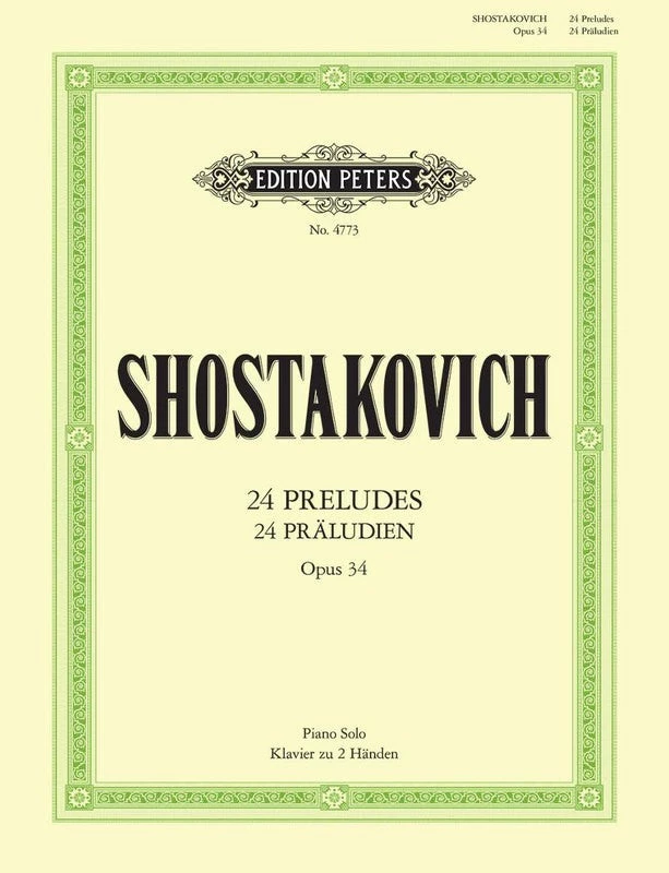 Hal Leonard SHOSTAKOVICH 24 Preludes Op. 34 Manuscript 3 Hal Leonard SHOSTAKOVICH 24 Preludes Op. 34 Manuscript