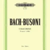 Hal Leonard BACH-BUSONI Chaconne In D Minor From Bach's Partita No. 2