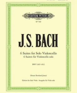 Hal Leonard 6 Cello Suites Arranged For Viola BWV 1007-1012