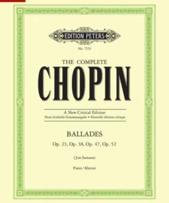 Hal Leonard Manuscript CHOPIN Ballades Op. 23, 38, 47, 52