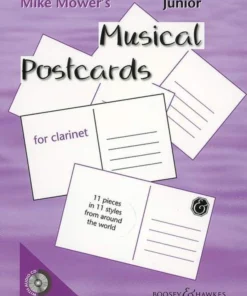 Crescendo Music Junior Musical Postcards For Clarinet Book / CD Manuscript