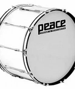 Crescendo Music Peace 10-Lug Marching Bass Drum In White (26 X 10") Percussion