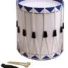 Opus Percussion Samba Drum In White & Blue With Carry Strap & Beaters (40cm X 49cm) 1 Opus Percussion Samba Drum In White & Blue With Carry Strap & Beaters (40cm X 49cm)