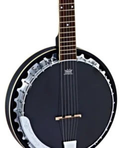 Crescendo Music Ortega Raven Series 6 String Banjo Electric Folk & Native