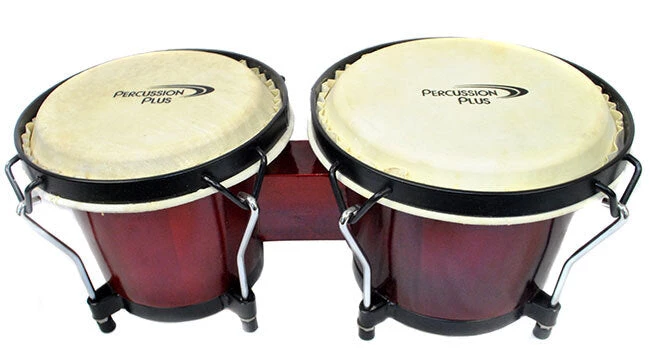Percussion Plus 6 & 6-3/4" Wooden Bongos In Gloss Lacquer Finish In Bongo Bag 5 Percussion Plus 6 & 6-3/4" Wooden Bongos In Gloss Lacquer Finish In Bongo Bag