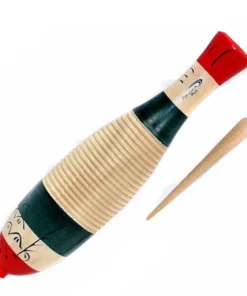 Percussion Plus Medium Wooden Fish Shape Guiro In 3-Tone Finish