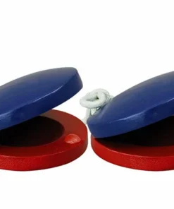 Crescendo Music Percussion Plus Plastic Castanets In Blue/Red (1-Pair)